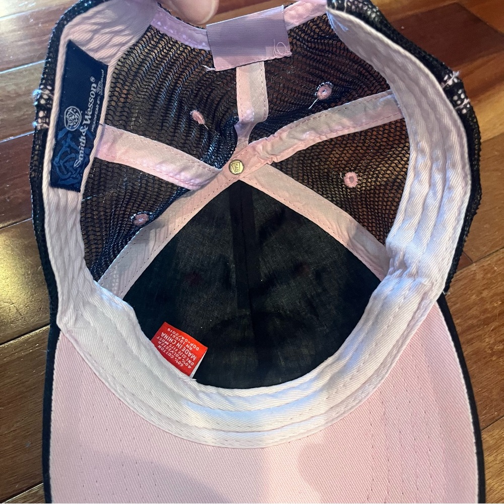 Smith & Wesson officially licensed youth toddlertrucker hat pink black and gray - Picture 4 of 5